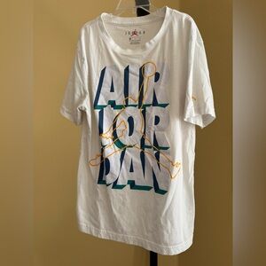 Jordan White Short Sleeve Tee Bold Typography